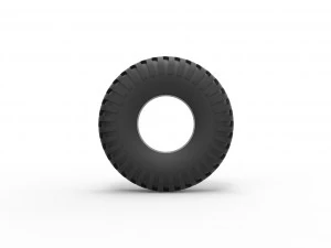 Military truck tire 12 Scale 1 to 25 3D Print Model