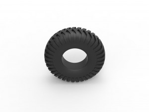 Military truck tire 12 Scale 1 to 25 3D Print Model