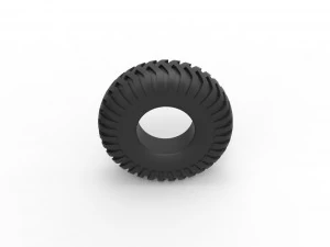 Military truck tire 12 Scale 1 to 25 3D Print Model
