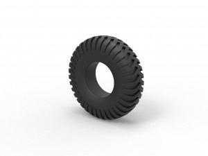 Military truck tire 12 Scale 1 to 25 3D Print Model