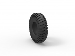 Military truck tire 12 Scale 1 to 25 3D Print Model
