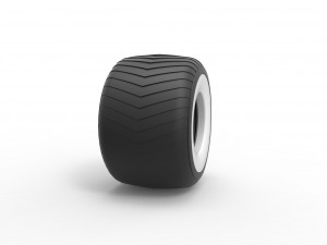 Monster Jam Whitewall tire Scale 1 to 25 3D-Druckmodell
