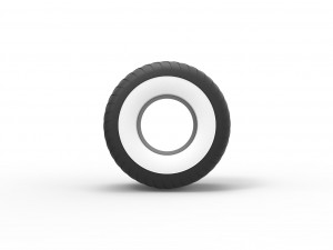 Monster Jam Whitewall tire Scale 1 to 25 3D-Druckmodell
