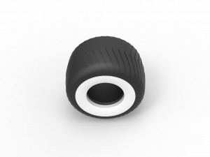 Monster Jam Whitewall tire Scale 1 to 25 3D-Druckmodell