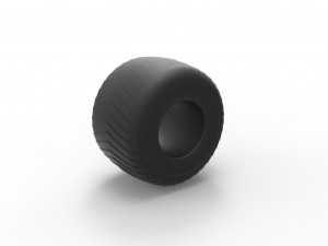 Monster Jam Whitewall tire Scale 1 to 25 3D-Druckmodell