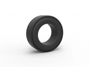 Vintage dragster Versiyon 3'&uuml;n arka lastiği &Ouml;l&ccedil;ek 1'den 25'e 3D Baskı Modeli