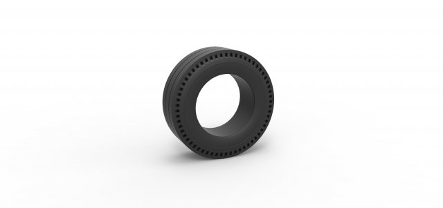 Rear tire of vintage dragster Version 4 Scale 1 to 25 Modèles 3D en vedette .c4d .max .obj .3ds .fbx .stl .blend 