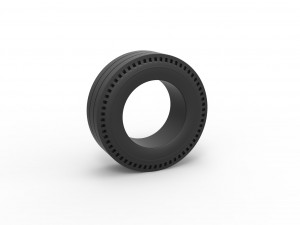 Rear tire of vintage dragster Version 4 Scale 1 to 25 3Dプリントモデル