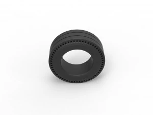 Rear tire of vintage dragster Version 4 Scale 1 to 25 3D Print Model