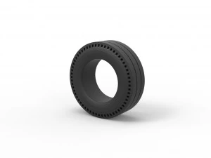 Rear tire of vintage dragster Version 4 Scale 1 to 25 3D Print Model