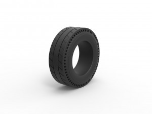 Rear tire of vintage dragster Version 5 Scale 1 to 25 3D 打印模型