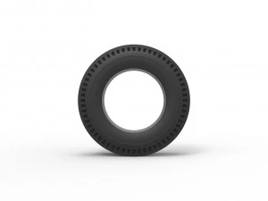 Rear tire of vintage dragster Version 5 Scale 1 to 25 3D Print Model