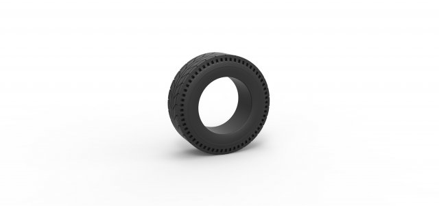 Rear tire of vintage dragster Version 6 Scale 1 to 25 3D 프린트 모델 .c4d .max .obj .3ds .fbx .stl .blend 
