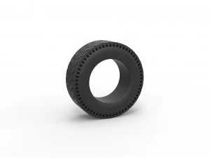 Pneumatico posteriore del dragster vintage Versione 6 Scala da 1 a 25 Modello di stampa 3D