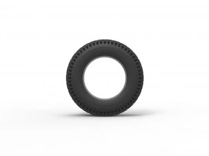 Rear tire of vintage dragster Version 6 Scale 1 to 25 3D Print Model