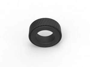 Rear tire of vintage dragster Version 7 Scale 1 to 25 3D Print Model