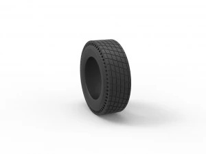 Rear tire of vintage dragster Version 7 Scale 1 to 25 3D Print Model