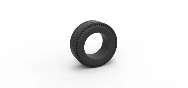 Rear tire of vintage dragster Version 8 Scale 1 to 25 3D Print Model .c4d .max .obj .3ds .fbx .stl .blend 