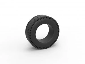 Pneu traseiro de dragster vintage Versão 8 Escala 1 a 25 Modelo de Impressão 3D