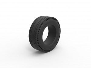 Rear tire of vintage dragster Version 8 Scale 1 to 25 3D 打印模型