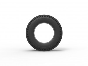 Rear tire of vintage dragster Version 8 Scale 1 to 25 3D 打印模型