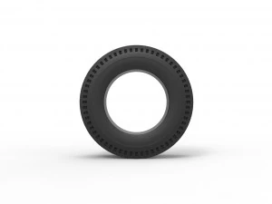Rear tire of vintage dragster Version 8 Scale 1 to 25 3D Print Model