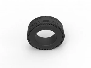 Rear tire of vintage dragster Version 8 Scale 1 to 25 3D Print Model