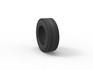 Rear tire of vintage dragster Version 8 Scale 1 to 25 3D 打印模型