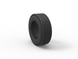 Rear tire of vintage dragster Version 9 Scale 1 to 25 Model Cetak 3D