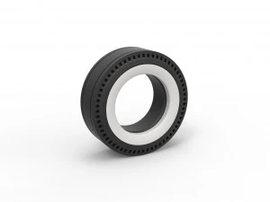 Whitewall rear tire of vintage dragster Version 3 Scale 1 to 25 3D Print Model