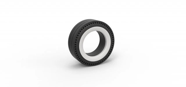 Whitewall rear tire of vintage dragster Version 4 Scale 1 to 25 3D Print Model .c4d .max .obj .3ds .fbx .stl .blend 