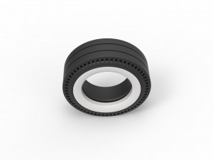 Whitewall rear tire of vintage dragster Version 4 Scale 1 to 25 3D Print Model