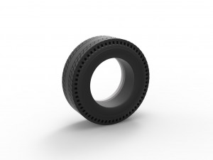 Whitewall rear tire of vintage dragster Version 8 Scale 1 to 25 3D Print Model