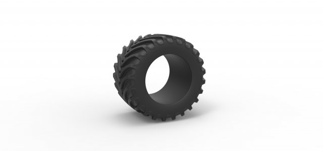 Tractor tire 11 Scale 1 to 25 3D 프린트 모델 .c4d .max .obj .3ds .fbx .stl .blend 