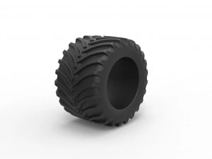 Tractor tire 11 Scale 1 to 25 3D Print Model