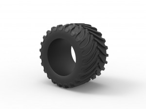 Tractor tire 11 Scale 1 to 25 3D 프린트 모델