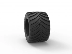 Tractor tire 11 Scale 1 to 25 3D Print Model