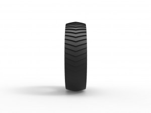 Pulling tractor Whitewall rear tire 2 Scale 1 to 25 3D Print Model