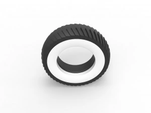 Pulling tractor Whitewall rear tire 2 Scale 1 to 25 3D Print Model
