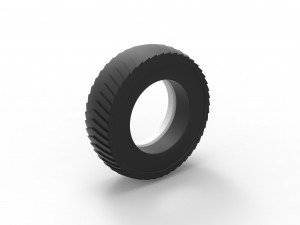 Pulling tractor Whitewall rear tire 2 Scale 1 to 25 3D Print Model