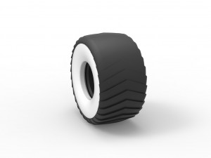 Pulling truck Whitewall tire 1 Scale 1 to 25 3D प्रिंट मॉडल