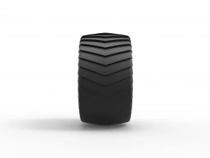 Pulling truck Whitewall tire 2 Scale 1 to 25 3D Print Model
