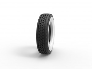 Semi Whitewall tire Scale 1 to 25 Model do druku 3D