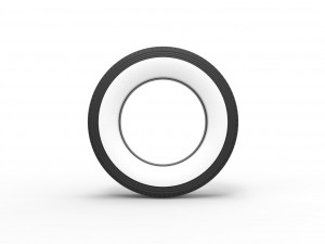 Semi Whitewall tire Scale 1 to 25 Model do druku 3D
