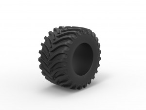 Tractor tire 12 Scale 1 to 25 Modelo de Impressão 3D