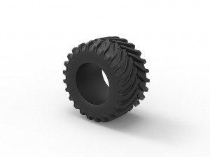 Tractor tire 12 Scale 1 to 25 Modelo de Impressão 3D