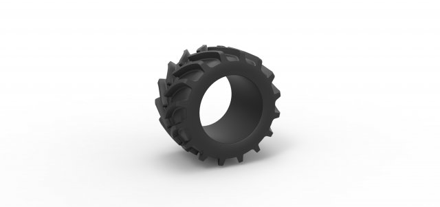 Tractor tire 13 Scale 1 to 25 Modelo de impresión 3D .c4d .max .obj .3ds .fbx .stl .blend 