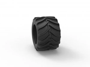 Tractor tire 13 Scale 1 to 25 3D Print Model