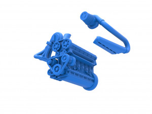 Turbo straight-six engine Scale 1 to 25 3D Принт Модель