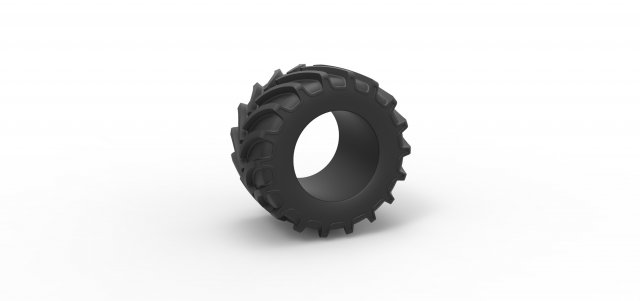 Tractor tire 14 Scale 1 to 25 3D Print Model .c4d .max .obj .3ds .fbx .stl .blend 